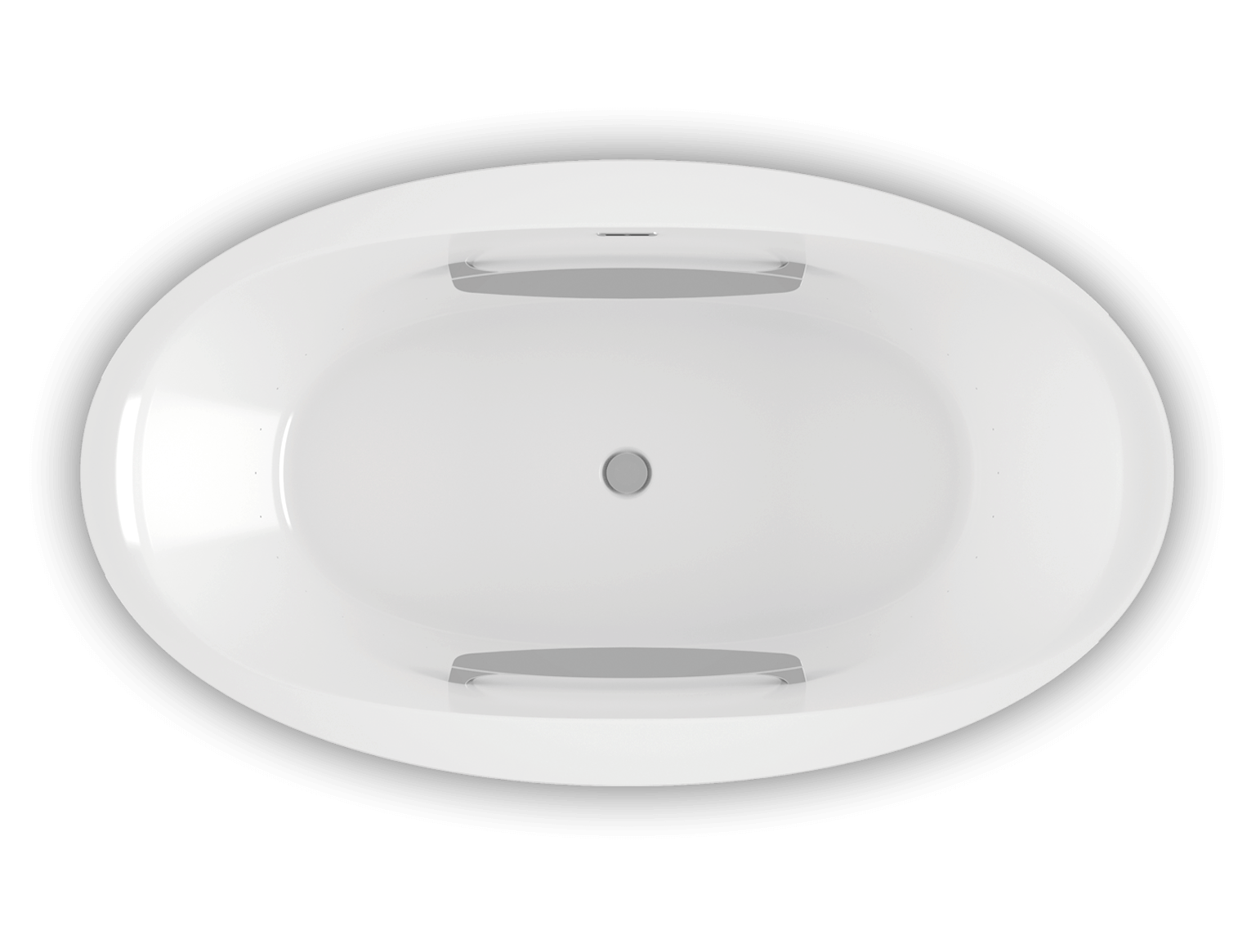 Bain Ultra Scala 6638 Oval Freestanding 2-Person 62 Gallon Soaker Bathtub with 1-1/2" Standard Deck in White - BSCMOF00N-01