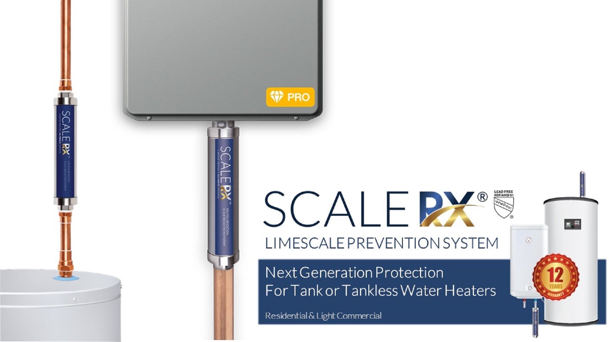 American Valve ScaleRX 3/4" Scale Prevention for Tankless Water Heaters - 2 Pack