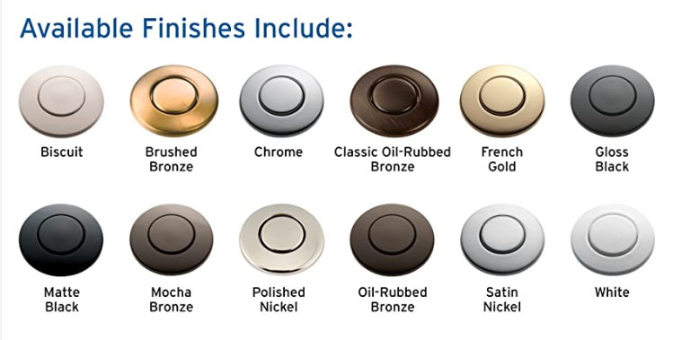InSinkErator SinkTop Air Switch Push Button in Matte Black - 73274C
