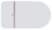 Champaign gold vertical decorative strip with rounded edges on light gray background panel.
