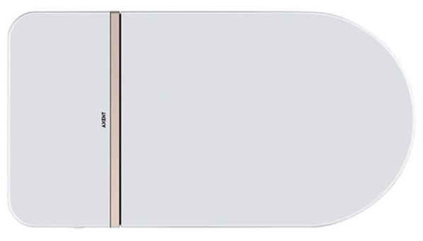 Champaign gold vertical decorative strip with rounded edges on light gray background panel.