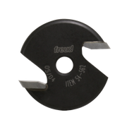 Black circular cutter with two angled metal blades and center hole, marked "freud" and "ITEM 54-562".