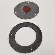 Shellback 19-06 diaphragm with red center insert and gasket ring, both with mounting holes.