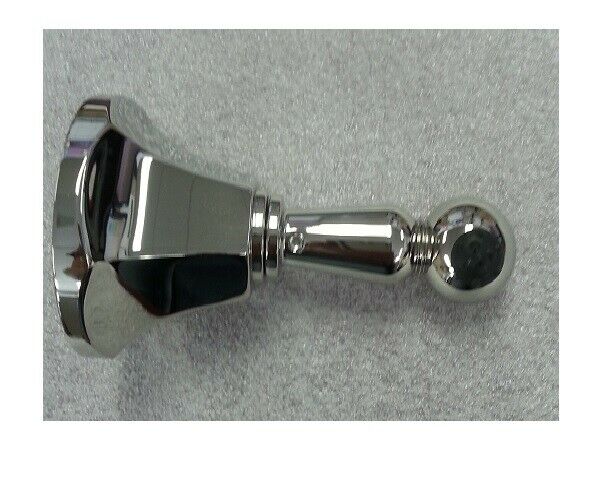 Polished nickel robe hook with cylindrical handle and wall-mounted round base plate.