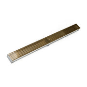 Infinity Drain 60" S-LAG 6560 SB Linear Drain Kit: Satin Bronze