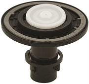 Black and white plastic diaphragm kit assembly with circular design and central white dome.