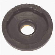 Dark gray rubber disc with central brass-colored hole and textured outer rim.