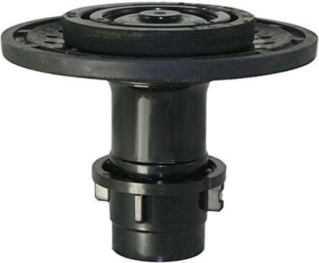 Black metal urinal flushometer repair kit component with cylindrical stem and circular mounting base.