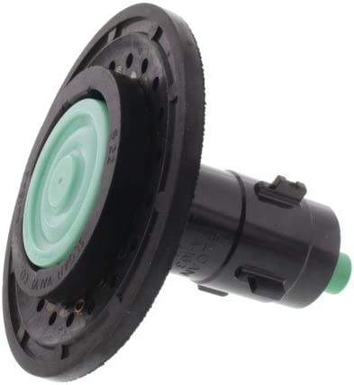 Black and gray urinal flushometer repair kit with light green diaphragm and valve components.
