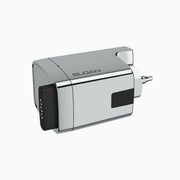 Sloan EBV-500-A chrome and black single-flush side-mount electronic toilet valve with sensor.