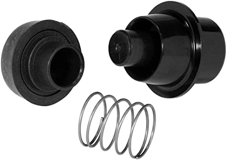 Sloan H-543-ASD control stop repair kit with black plastic components and metal compression spring.