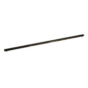 Oil rubbed bronze linear drain grate with slot design and small mounting feet on ends.