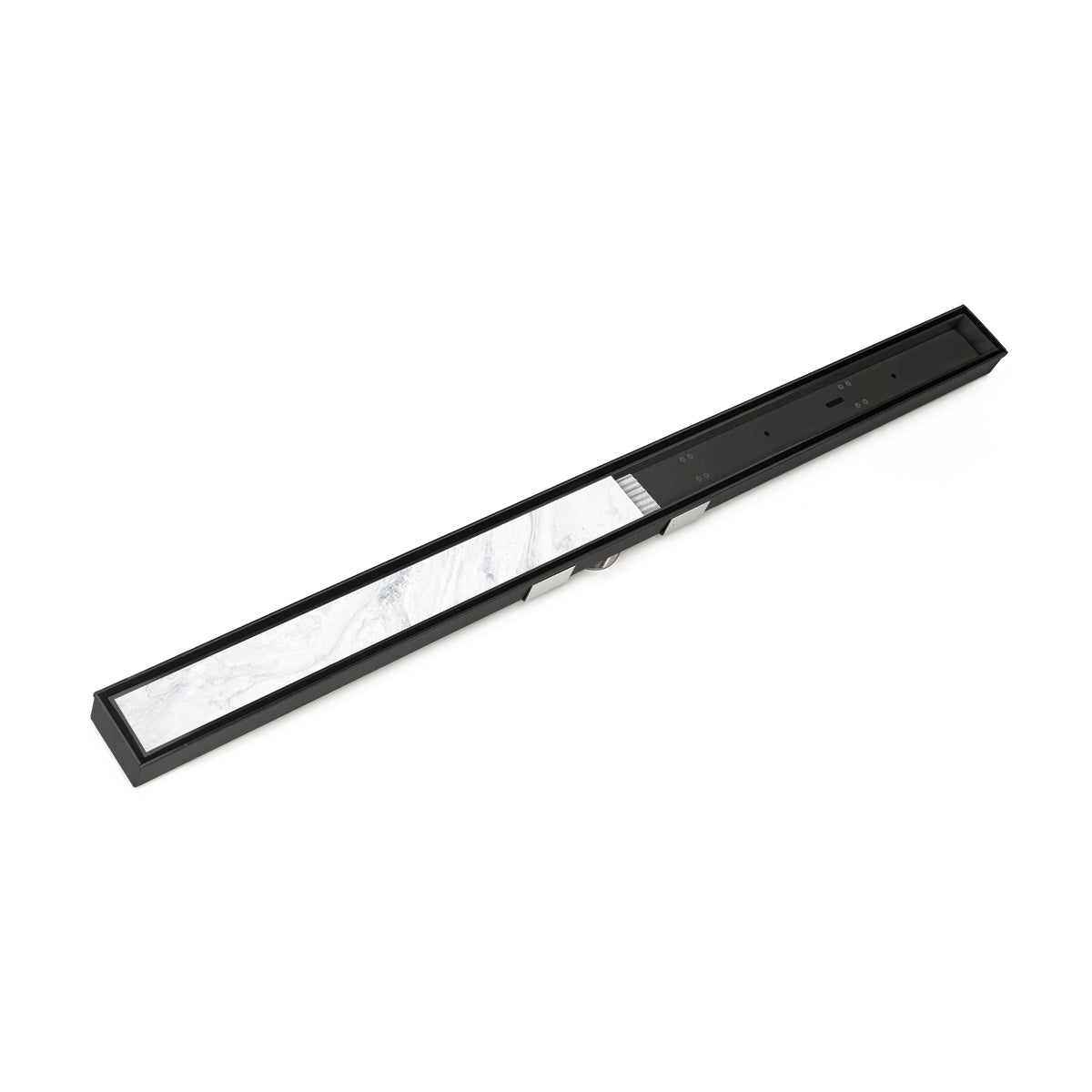 Infinity Drain 96" S-LTIFAS 6596 BK Linear Drain Kit: Matte Black