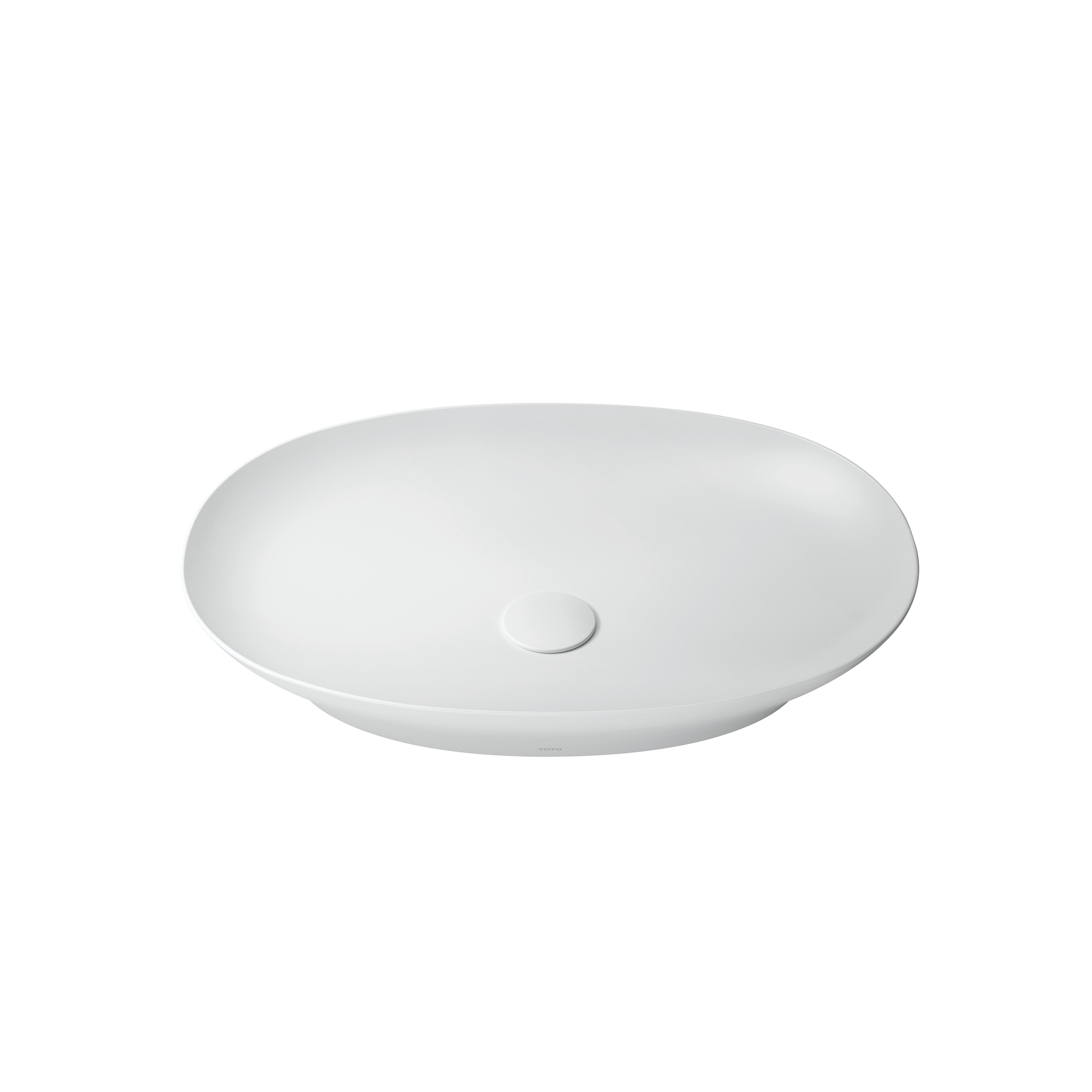 TOTO Kiwami Renesse Oval 24 Inch Vessel Bathroom Sink in Matte White - LT474#MW