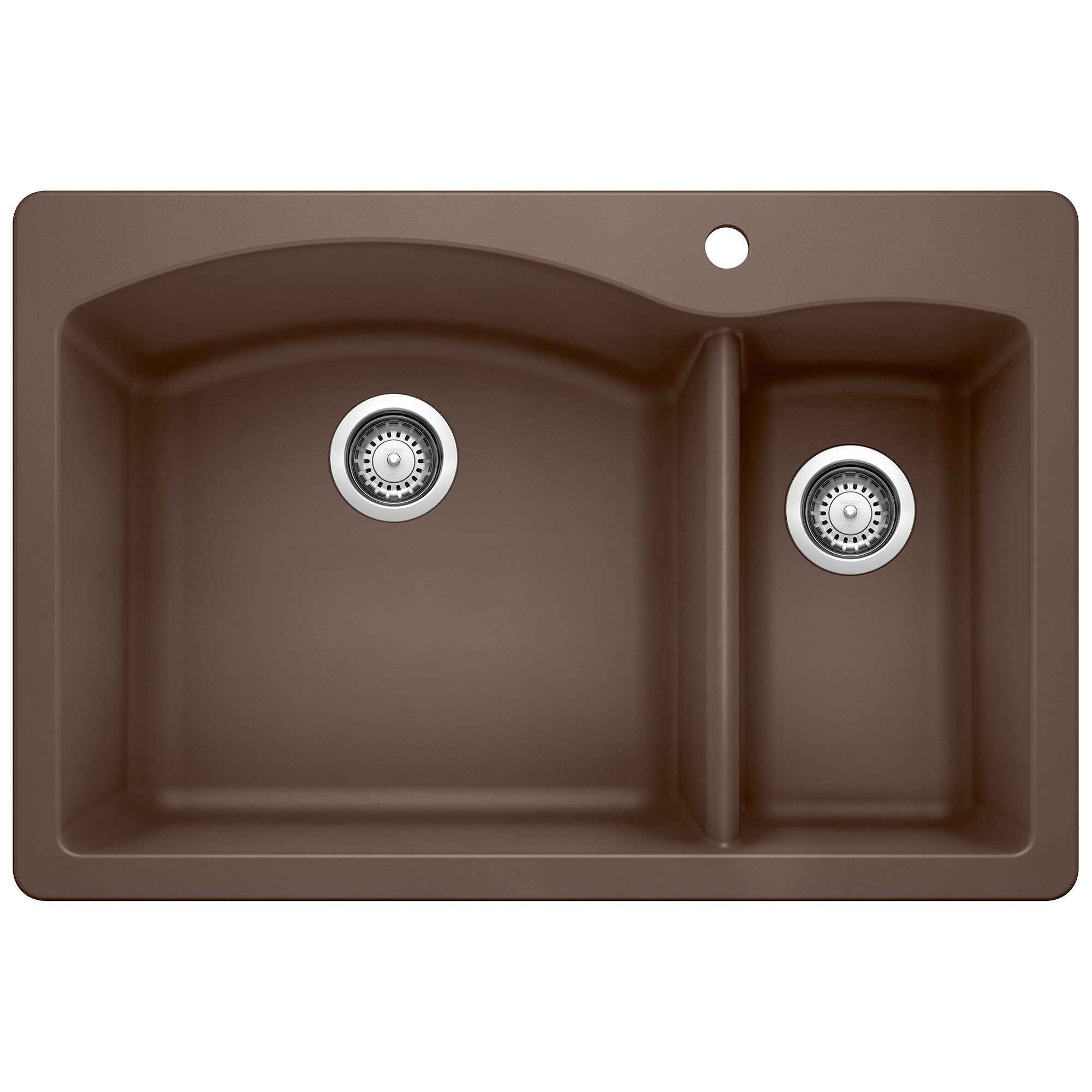 Blanco 440197 Diamond.5 Bowl Silgranit II: Cafe Brown Drop In Kitchen Sink