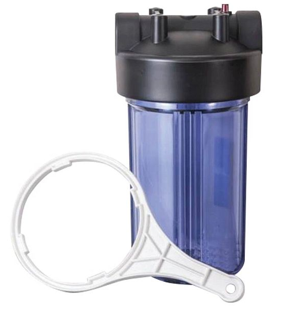 Sterling Water Treatment Clear Housing for 2.5 inch by 20 inch Cartridge with 3/4 inch Ports, Includes Wrench - HL34-CLEAR