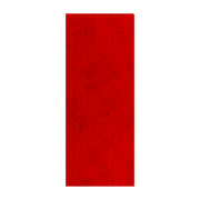 Red rectangular sanding sheet with textured grit surface, 9 by 3-2/3 inches.