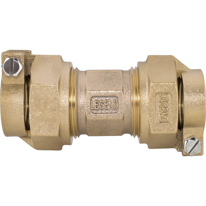 Legend Valve 3/4" x 5/8" T-4112NL No Lead Connection Pack Joint x Extra Strong Coupling in Bronze - 313-625NL