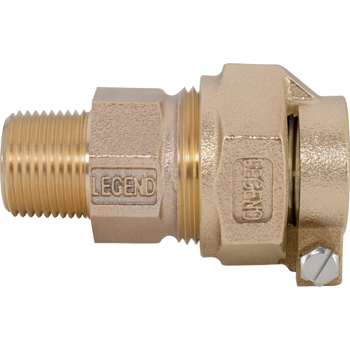 Legend Valve 1" T-4300NL No Lead Pack Joint (CTS)x MNPT Coupling in Bronze - 313-205NL