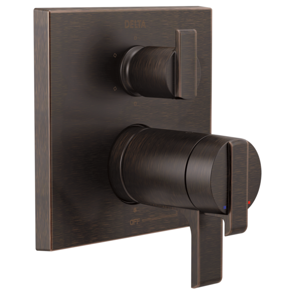 Delta Ara Angular Modern TempAssure 17T Series Valve Trim with 6-Setting Integrated Diverter