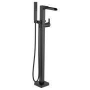 Delta Ara Single Handle Floor Mount Channel Spout Tub Filler Trim with Hand Shower