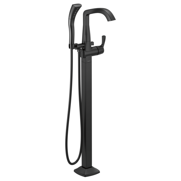 Delta Stryke Single Handle Floor Mount Tub Filler Trim with Lever Handles