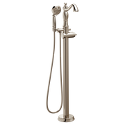 Delta Cassidy Single Handle Floor Mount Tub Filler Trim with Hand Shower - Less Handle