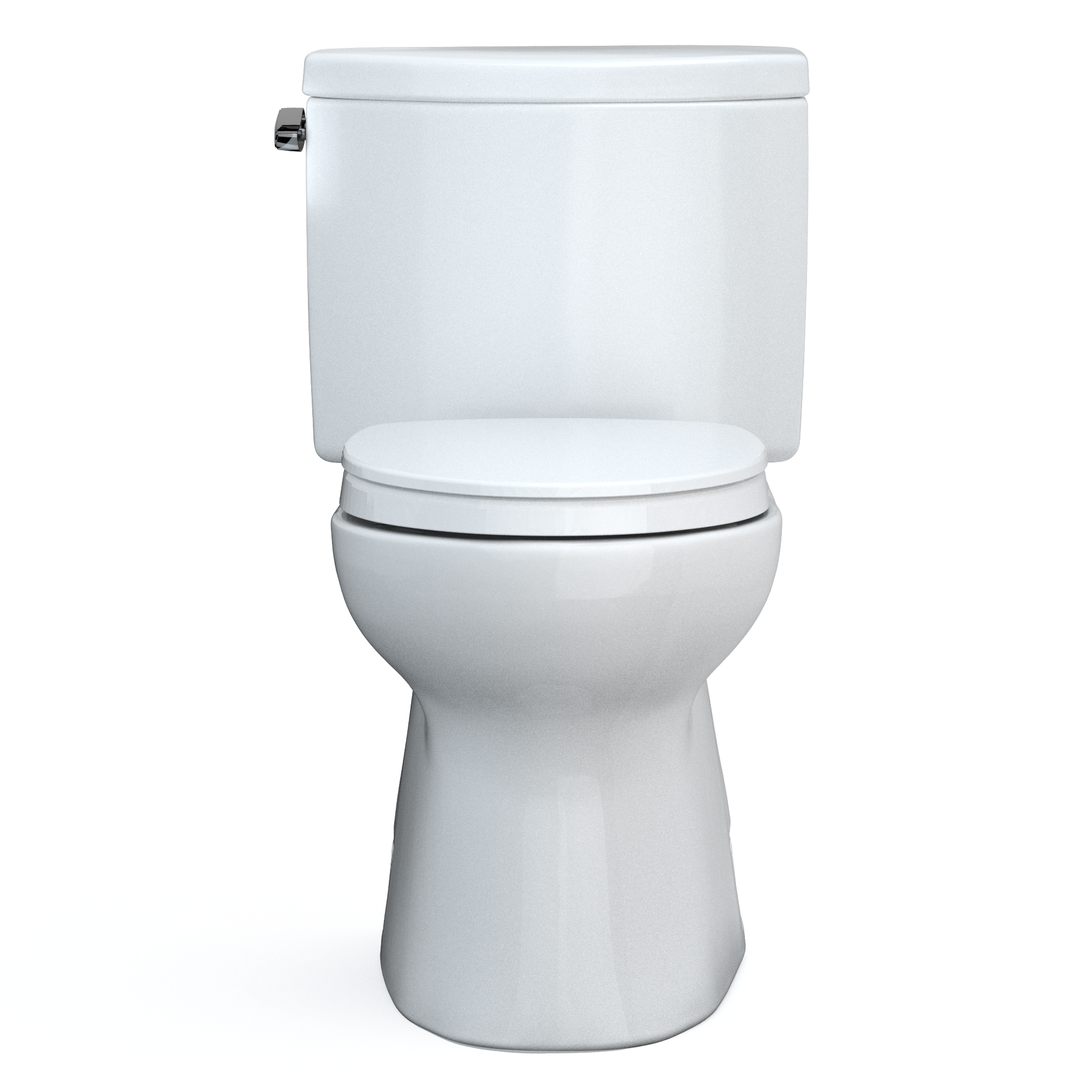Toto Vespin II Two Piece Elongated Auto Flush Washlet+ Ready Universal Height Toilet with CEFIONTECT 1.28 GPF with SS124 SoftClose Seat in Cotton White