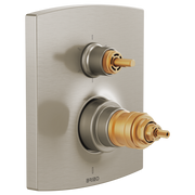 Brizo Kintsu TempAssure Thermostatic Valve with Integrated 6-Function Diverter Trim - Less Handles