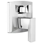 Brizo Vettis chrome pressure balance valve trim with upper diverter handle and lower lever control.