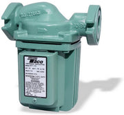 Taco green cast iron circulator pump with 1/8 HP motor and flanged connections on sides.