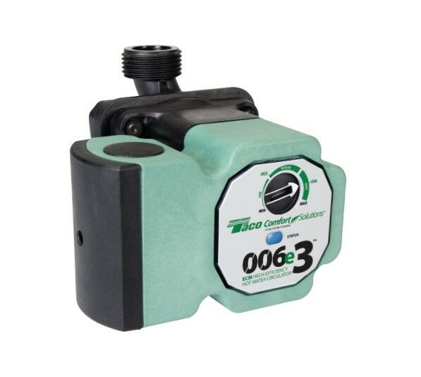 TACO 006E3 Comfort Solutions ECM High-Efficiency Hot Water Circulation Pump
