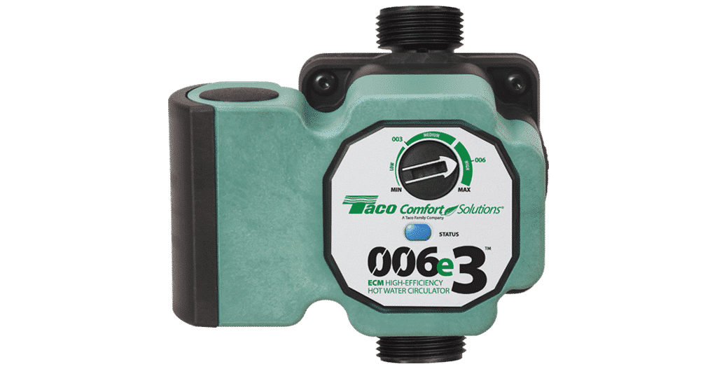 Taco 006E3LC High-Efficiency Hot Water Circulation Pump W/6' Cord