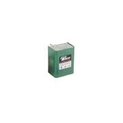 Green rectangular Taco low water cut-off switch with white label and terminal connections on top.