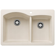 Blanco 443063: Diamond 1-3/4 Bowl Dual Deck Sink - Soft White