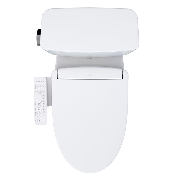 TOTO Drake 2-Piece Elongated Toilet with S2 Bidet Seat, 1.6 GPF in Cotton White