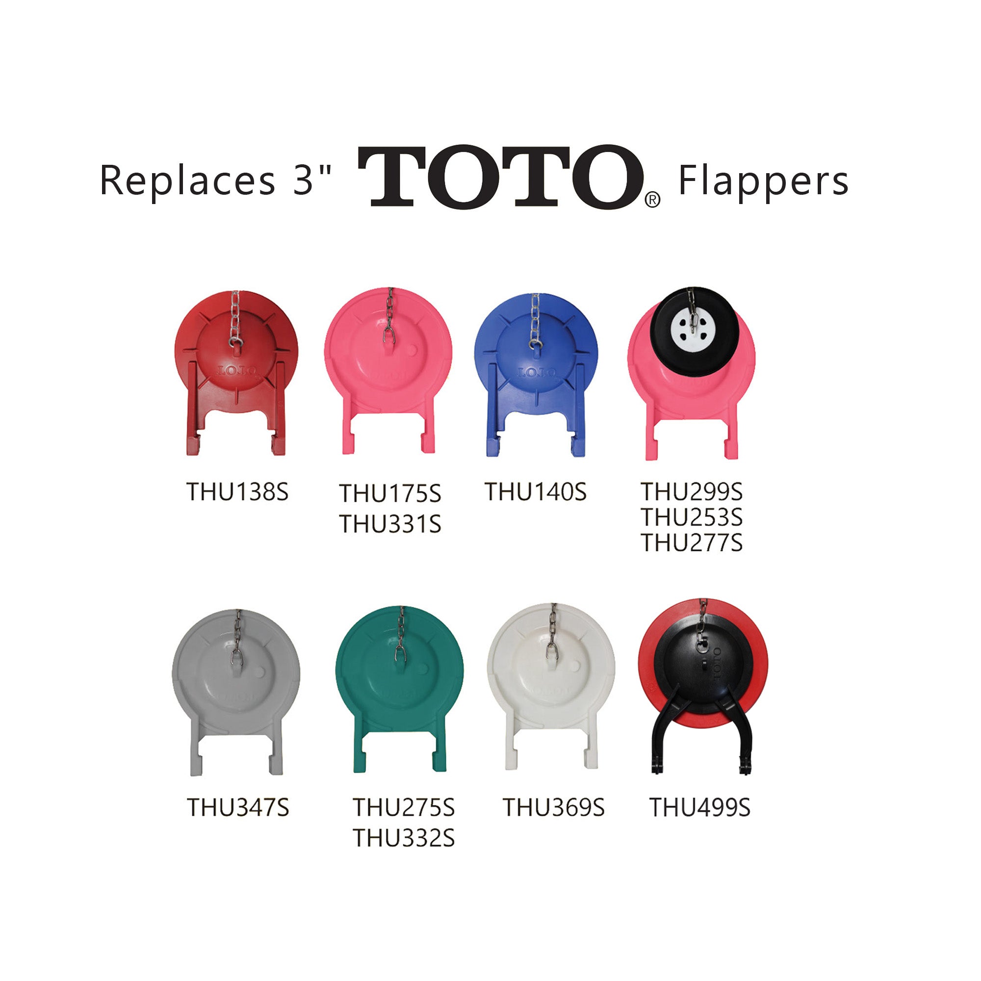 Toto THU500S Universal Flapper - 10 Pack