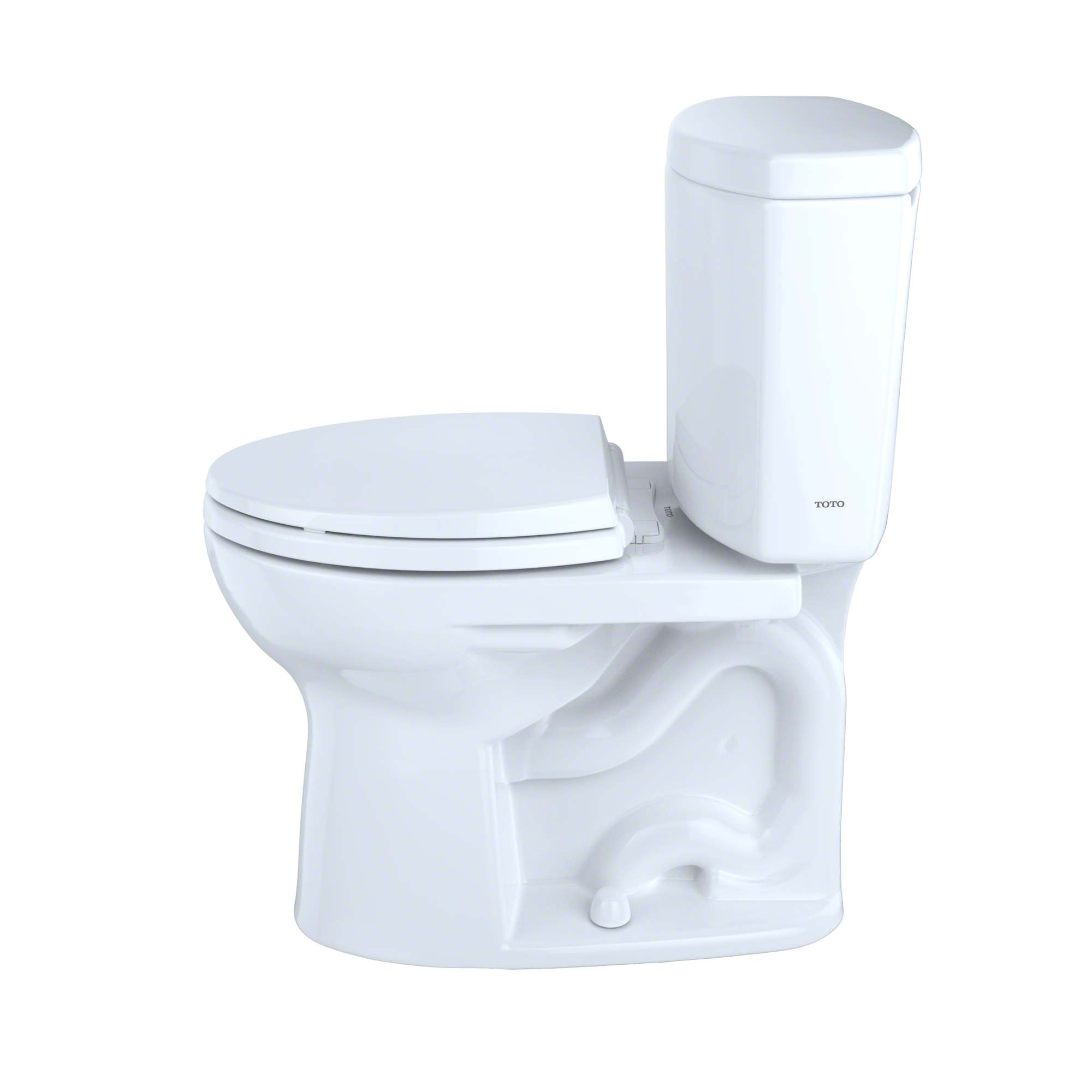 Toto Drake II Two Piece Round Universal Height Toilet with CEFIONTECT 1.28 GPF Less Seat in Sedona Beige
