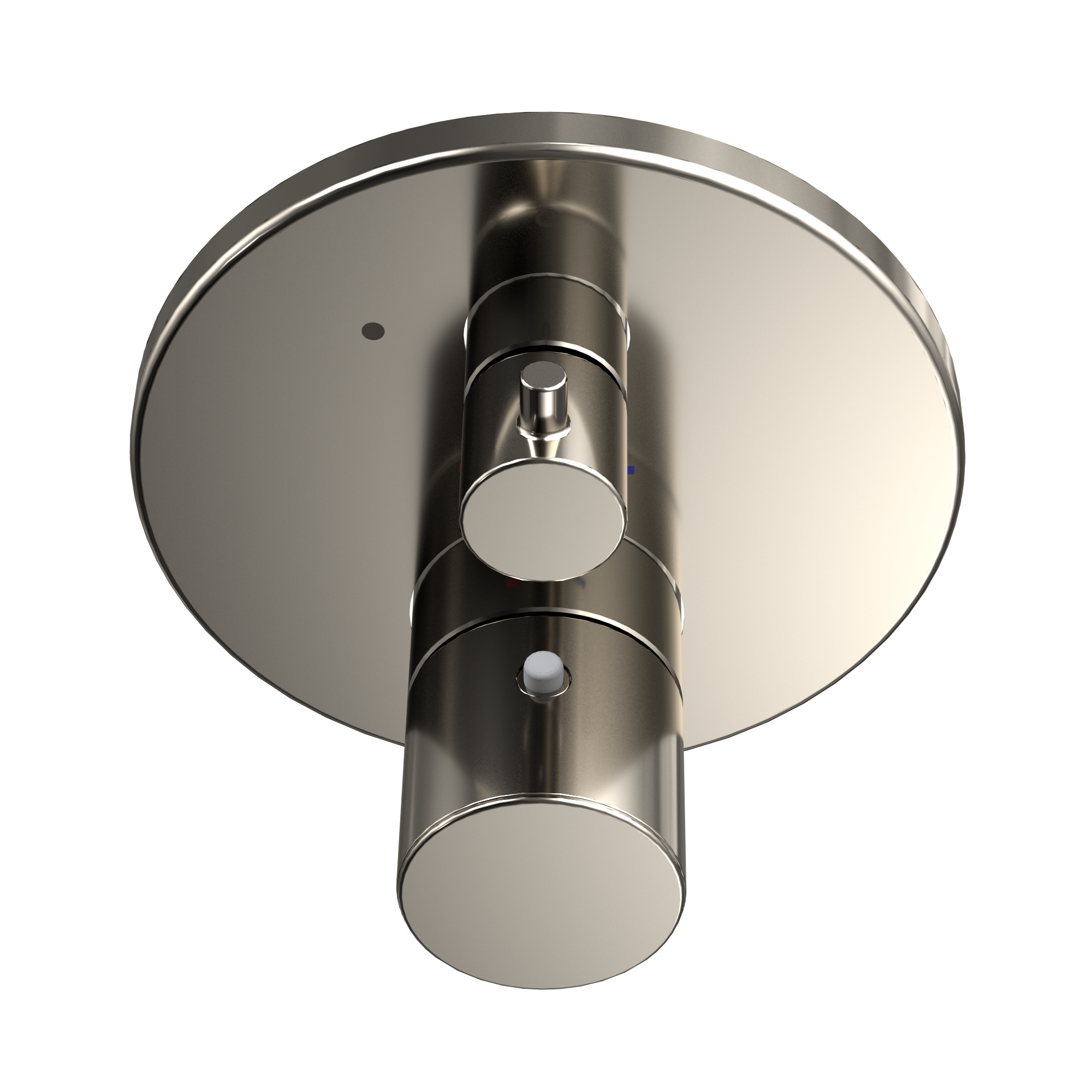 Toto Round Thermostatic Mixing Valve With Volume Control Shower Trim, Polished Nickel