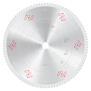 Freud 400mm circular saw blade with fine teeth and silver coating for aluminum and non-ferrous materials.