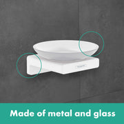 Hansgrohe 41746340 AddStoris Soap dish in Brushed Black Chrome