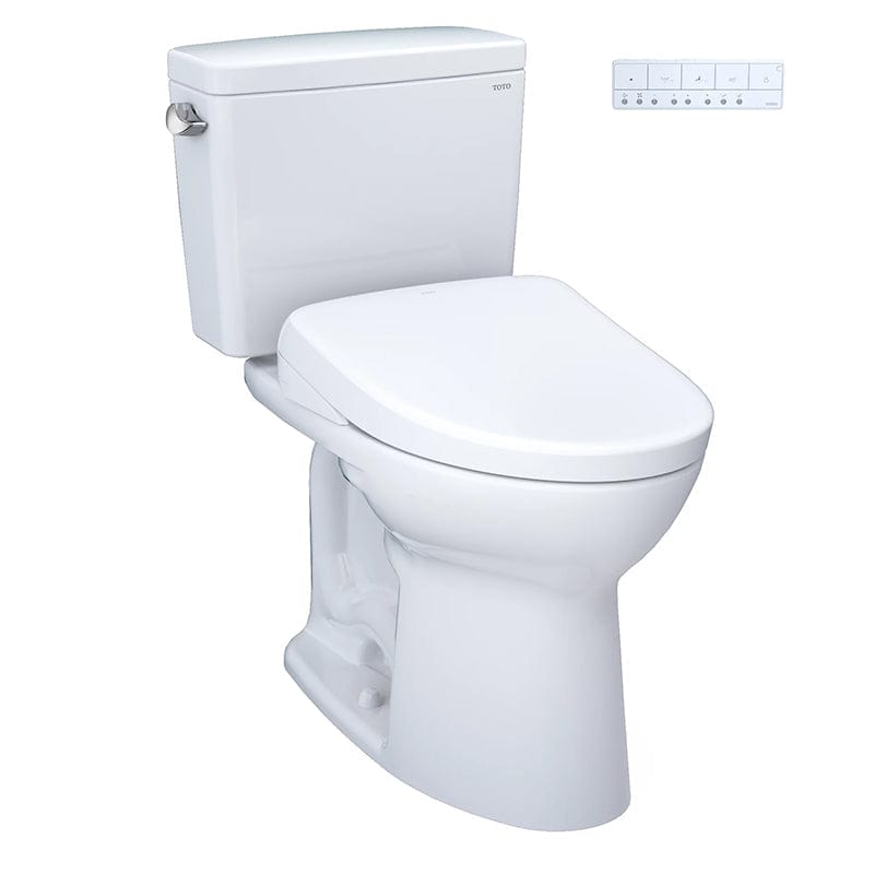 Toto Drake Two Piece Elongated Tornado Flush Toilet with CEFIONTECT 1.6 GPF in Cotton White