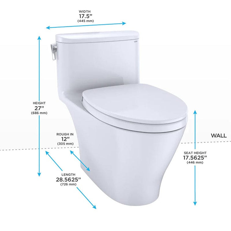 Toto Nexus One Piece  Auto Flush Washlet - Elongated in Cotton White (Less Seat)