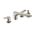 Toto GO Two-Handle Deck-Mount Roman Tub Filler Trim with Handshower, Brushed Nickel - TBG01202U#BN