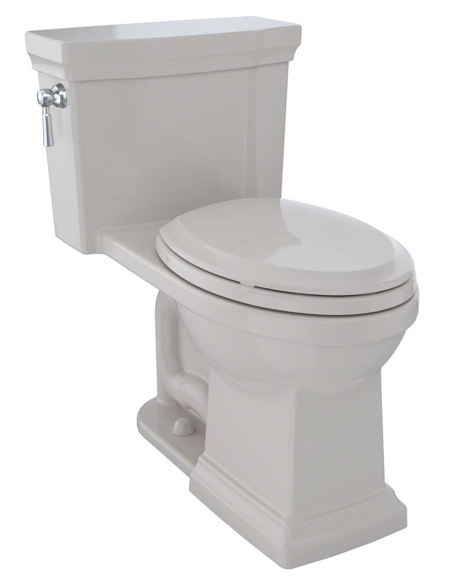 Toto Promenade II One Piece Elongated Universal Height Toilet with CEFIONTECT 1.28 GPF with SS224 SoftClose Seat in Sedona Beige