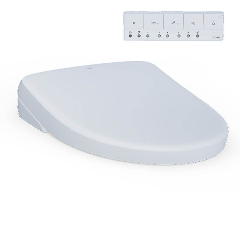 Toto S7A Bidet Seat with Remote - Contemporary Round in Cotton White