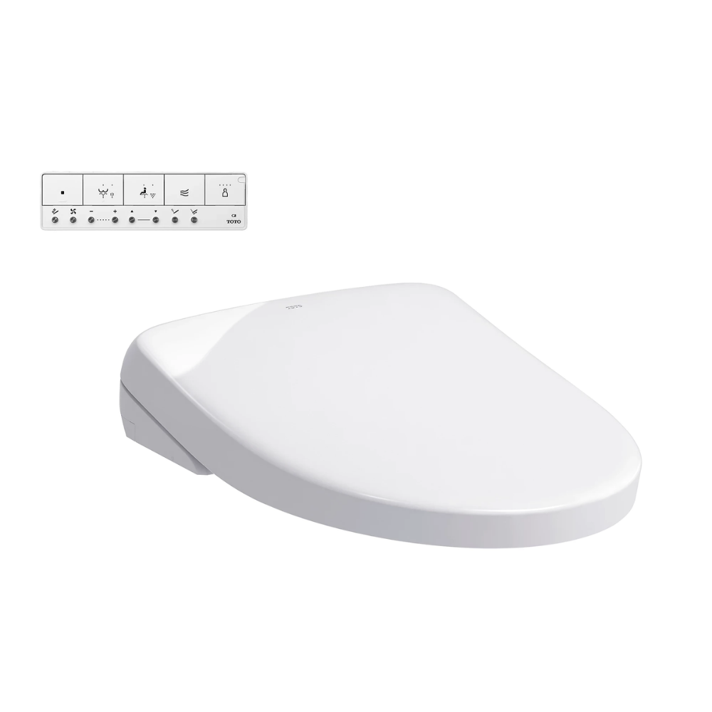 Toto S7A Bidet Seat with Remote - Contemporary Elongated in Cotton White