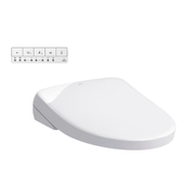 Toto S7A Bidet Seat with Remote - Contemporary Elongated in Cotton White