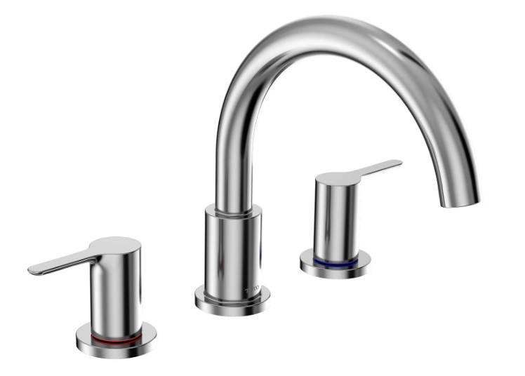 Toto LB Two-Handle Deck-Mount Roman Tub Filler Trim, Polished Chrome - TBS01201U#CP