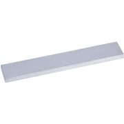 Stainless steel trough-mount magnetic silver saver with elongated rectangular shape and angled design.